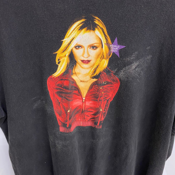 【曜日割引対象外】 ヴィンテージ vintage 00's MADONNA 2001 WORLD TOUR tee Tシャツ ブラック XLサイズ 201MT-3972 VB