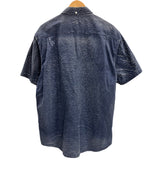 シュプリーム SUPREME  Acid Shirt 13SS アシッドシャツ シワ加工 ボタンダウンシャツ ネイビー XL 半袖シャツ ネイビー LLサイズ 101MT-4749