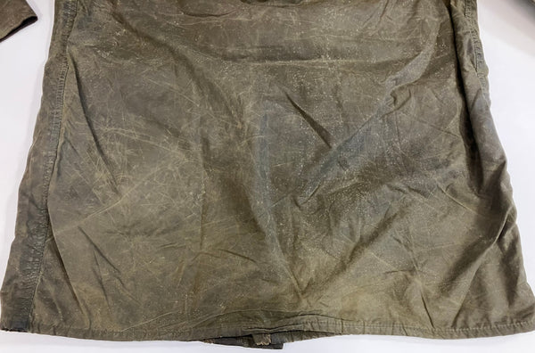 バブアー BARBOUR 90's 90年代 3ワラント GAMEFAIR ゲームフェア ワックス コットン オイルドジャケット ハーフコート VINTAGE ヴィンテージ A123 C38 ジャケット カーキ 101MT-5236
