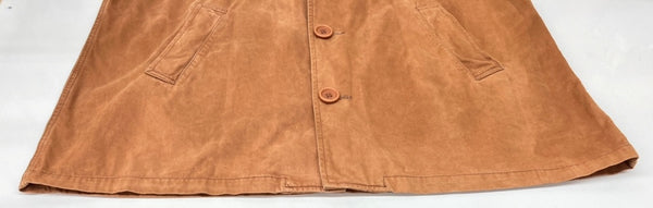 ダブルアールエル RRL 90s 90年代 三ツ星タグ JACKET カバーオール ステンカラー テーラード フロントボタン ヴィンテージ VINTAGE ラルフローレン RALPH LAUREN コットン 香港製 BROWN 茶色 ジャケット ブラウン Lサイズ 104MT-2032