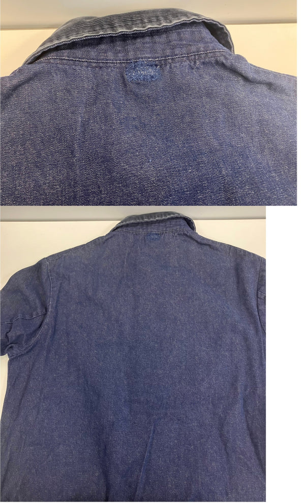 ラングラー Wrangler 70's 70年代 デニム カバーオール 襟コーデュロイ BLUE BELL ブルーベル ジャケット ブルー 101MT-4791