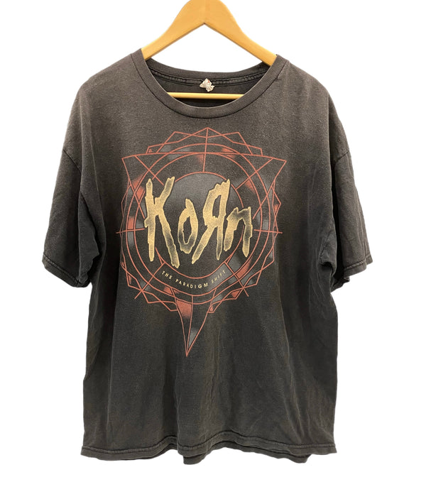 バンド band 00's 00s ALSTYLE KORN THE PARADIGM SHIFT コーン バンT プリント XL Tシャツ ブラック LLサイズ 101MT-3409