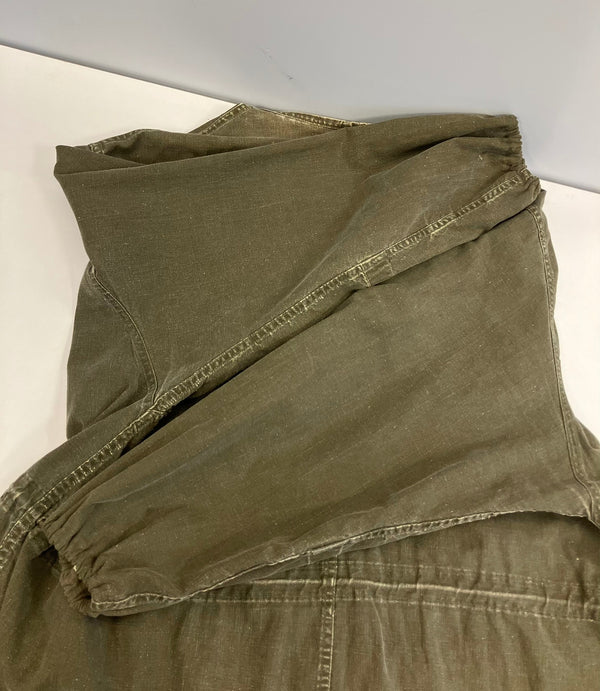 ミリタリー military 60's 60年代 US.ARMY 米軍 実物 ガスプロテクトコート ミリタリージャケット モッズコートノーカラー フィッシュテール VINTAGE ヴィンテージ MEDIUM コート カーキ Mサイズ 101MT-4906