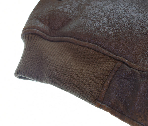 US US古着 90s 00s B-3 ムートンフライトジャケット ペイントカスタム 90's 00's ハンドペイント ジャケット ブラウン Lサイズ 103MT-3412