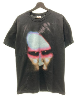 バンドTシャツ BAND-T 00’s MARILYN MANSON マリリンマンソン バンT ロックT ヴィンテージ 両面プリント 黒 Tシャツ プリント ブラック Mサイズ 104MT-407