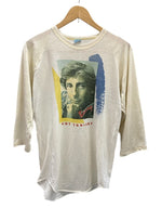 ヴィンテージ vintage 80s Barry Manilow バリー マニロウ ツアーTシャツ 半端丈 ラグラン US古着 Tシャツ ホワイト Lサイズ 101MT-3261