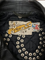 ショット SCHOTT DOUBLE RIDERS JACKET ダブル ライダース ジャケット スタッズ ドクロ LOVE ペイント バイカー アウター 黒 サイズ40 ジャケット 無地 ブラック 104MT-2228