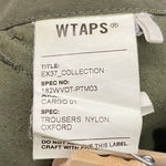 ダブルタップス W)taps CARGO 01 TROUSERS 182WVDT PTM03 カーゴパンツ グリーン 3サイズ 201MB-872