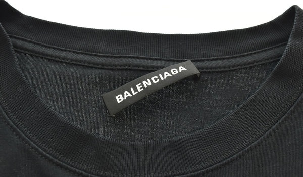 バレンシアガ BALENCIAGA  キャンペーンロゴ 半袖Tシャツ TS98 570803 TAV44 1000 Tシャツ ブラック Lサイズ 103MT-3299