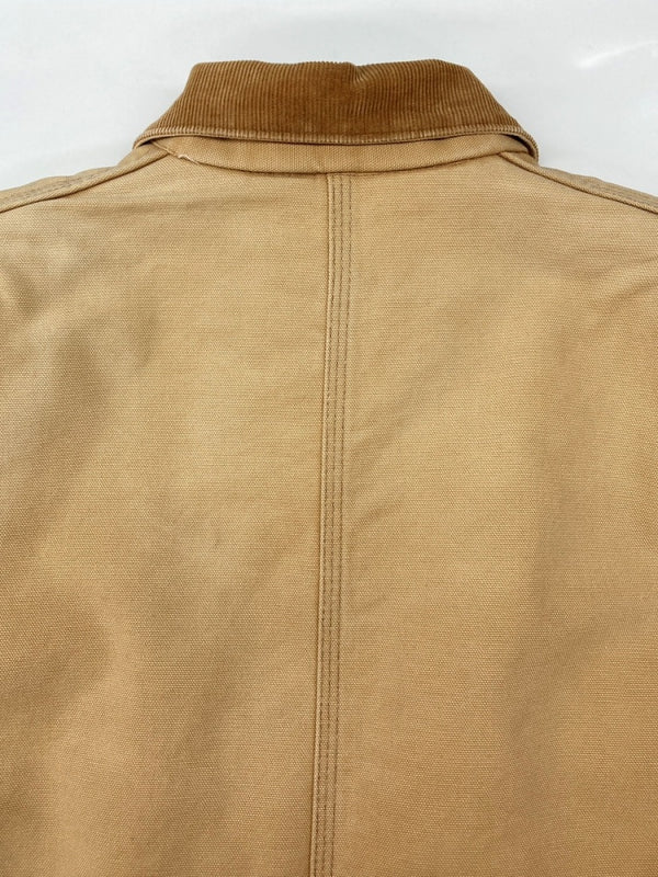 カーハート Carhartt MICHIGAN CHORE COAT ミシガン チョア コート ダック カバーオール 裏ブランケット ボタン アウター ジャケット 薄茶 サイズ 40 ジャケット ロゴ ベージュ 104MT-1879