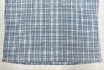 ダブルアールエル RRL 90s OPEN COLLAR SHIRT オープン カラー シャツ アロハ ハワイアン ワーク 半袖 開襟 三ツ星タグ Ralph Lauren 青 半袖シャツ チェック ブルー Mサイズ 104MT-1517