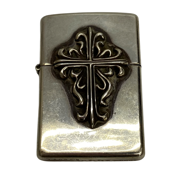 【曜日割引対象外】 【中古】ジッポー ZIPPO STERLING 1999年製 USA製 オイルライター クロス メンズジュエリー・アクセサリー その他 シルバー 201goods-746 VB