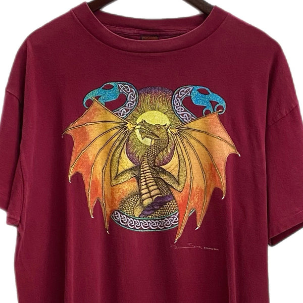 【曜日割引対象外】 US古着 90’s 90s 90年代 コートニー・デイビス Courtney Davis FASHION VICTIM T-shirt Tシャツ レッド XLサイズ 201MT-3631 VB