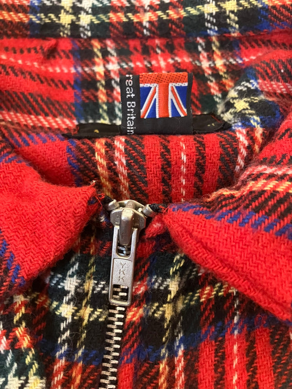 Artificial Eye  70's~80’s 70~80年代 Dリング パラシュートジャケット punk ロンドン UK タータンチェック パンクロック 当時物 VINTAGE ヴィンテージ - ジャケット 101MT-4620