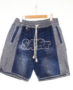 サプール SAPEur ヴィンテージ デニム ショートパンツ ハーフパンツ ブルー LLサイズ 103MB-514