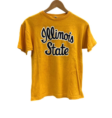 チャンピオン Champion 70’s 70年代 バータグ ILLINOIS STATE カレッジロゴ プリント vintage ヴィンテージ made in USA アメリカ製 Tシャツ オレンジ Lサイズ 101MT-4117