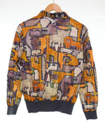 ディオール Dior 90'S 総柄 シャツ アニマル柄 Christian Dior SPORTS スポーツ ハーフボタン ラガーシャツ ポロシャツ 長袖シャツ マルチカラー Lサイズ 103LT-139