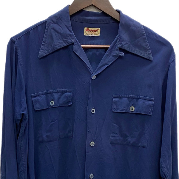 【曜日割引対象外】 ヴィンテージ vintage 40's~ 長袖シャツ ブルー 201MT-3530 VB
