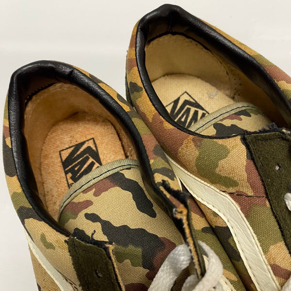 【曜日割引対象外】 ヴァンズ VANS 90's オールドスクール カモフラ 迷彩 USA製 メンズ靴 スニーカー カーキ 26cmサイズ 201-shoes1436 VB