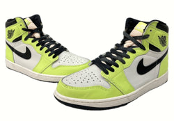 ナイキ NIKE 22年製 AIR JORDAN 1 RETRO HIGH OG VOLT エア ジョーダン レトロ ハイ ボルト AJ1 クラック加工 白 黄色 555088-702 メンズ靴 スニーカー ホワイト 28cm 104-shoes454