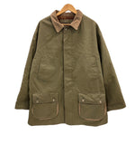 ウィリスアンドガイガー Willis & Geiger リバーシブル 裏チェック 襟レザー カバーオール ハンティング ジャケット カーキ Mサイズ 101MT-5082