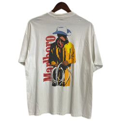 【曜日割引対象外】 US古着 90’s 90s 90年代 Marlboro COWBOY man ヘインズ Hanes Tシャツ ホワイト XLサイズ 201MT-3627 VB