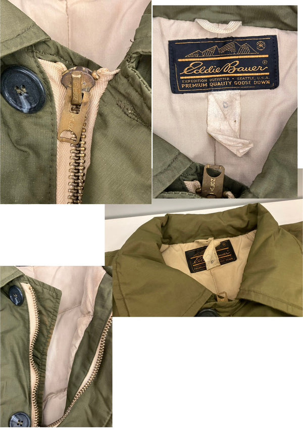 エディーバウアー Eddie Bauer 70's 70年代 黒タグ Northwind ノースウインド GOOSE DOWN グースダウン ダウンジャケット TALON ZIP VINTAGE ヴィンテージ ジャケット カーキ 101MT-5077
