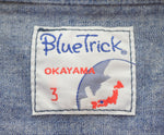 ブルートリック Blue Trick 刺子パッチワークシャツ コットンリネン No.4068 3 半袖シャツ ブルー 103MT-2998
