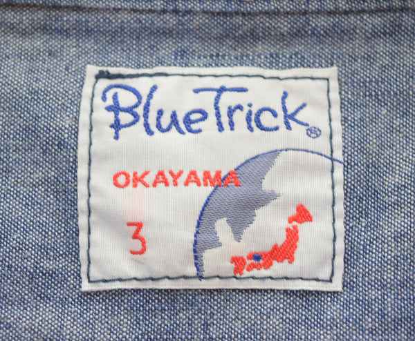 ブルートリック Blue Trick 刺子パッチワークシャツ コットンリネン No.4068 3 半袖シャツ ブルー 103MT-2998