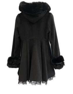 マーズ MA*RS アメーバーマーズ フリル ファー フード フレア レース 黒 地雷系 量産型 2way MA-719 コート ブラック 101LT-262