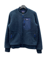 パタゴニア Patagonia 19AW RETRO-X BOMBER JACKET レトロ ボマー ジャケット ボア フリース ジップアップ アウトドア 紺 22830FA19 ジャケット ロゴ ネイビー Sサイズ 104MT-1736
