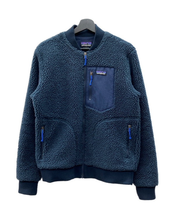 パタゴニア Patagonia 19AW RETRO-X BOMBER JACKET レトロ ボマー ジャケット ボア フリース ジップアップ アウトドア 紺 22830FA19 ジャケット ロゴ ネイビー Sサイズ 104MT-1736