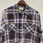 【曜日割引対象外】 ヴィンテージ vintage 60's Weareis gold チェックシャツ 長袖シャツ ブルー Mサイズ 201MT-4269 VB