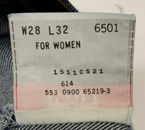 【曜日割引対象外】 リーバイス Levi's 00's 501 6501 FOR WOMEN ボタン裏553 USA製 デニム ブルー W28 L32サイズ 201MB-779 VB