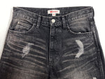 エムエーエスユー MASU BOYS FEATHER BAGGY JEANS フェザー バギー ジーンズ エンジェル 羽 ジップフライ デニム 黒 総柄 MBFW-PTB224L デニム ブラック サイズ 44 104MB-276
