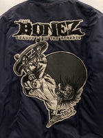 ザ ボーンズ The BONEZ 10周年記念 MA-1 3rd edition ミリタリージャケット バンド  ジャケット ネイビー 101MT-3662