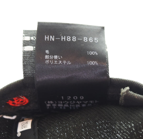 ヨウジヤマモトプールオム yohji yamamoto NEW ERA ニューエラ ロゴキャップ 黒 HN-H88-865 帽子 メンズ帽子 キャップ ブラック 103H-56