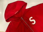 シュプリーム SUPREME 23AW S Logo Zip Up Hooded Sweatshirt Sロゴジップアップパーカー スウェット フーディー パーカ レッド Lサイズ 101MT-2880