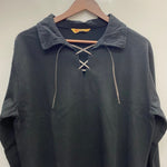 【曜日割引対象外】 グルービンハイ GROOVIN' HIGH The GROOVIN HIGH 1950s Lace-up Pullover Shirt 長袖シャツ ブラック XLサイズ 201MT-4214 VB