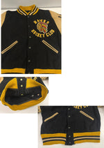 ヴィンテージ vintage 60's～ 60年代 LIPPMANS ウール スタジャン バーシティジャケット アワードジャケット インディアンヘッド 袖レザー ツートン イエロー 42 ジャケット ネイビー 101MT-5453