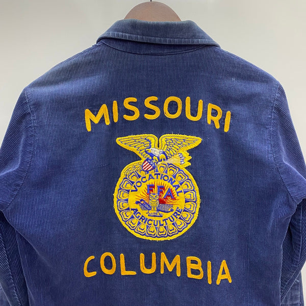 【曜日割引対象外】 ヴィンテージ vintage FFA ファーマーズジャケット コーデュロイ ジャケット ネイビー 36サイズ 201MT-4296 VB