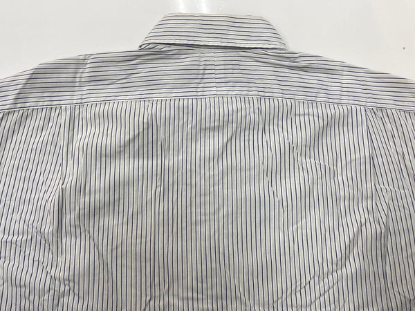 ダブルアールエル RRL 90s 90年代 三ツ星タグ STRIPE SHIRT 片ポケ ポケット  長袖シャツ ストライプ ホワイト 104MT-2062