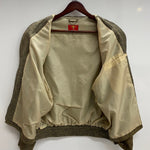 【曜日割引対象外】 クリームソーダ CREAM SODA 80's 90's 金タグ ジップアップ ブルゾン レーヨン かすり ジャケット ベージュ 201MT-4784 VB