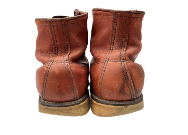 レッドウィング RED WING 90s 6-inch Classic Moc インチ クラシックモック モカシン Irish Setter 半円犬タグ レースアップ シューズ 赤茶 875 メンズ靴 ブーツ ワーク ブラウン サイズ 9 2E 104S-762