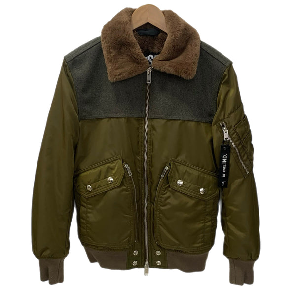 ディーゼル DIESEL W-LOUIS JACKET エコファー アビエイタージャケット A00563 ジャケット ブラウン XSサイズ 201MT-4545