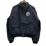 【曜日割引対象外】 ラルフローレン POLO RALPH LAUREN 90's Cotton Nylon print A-2 type jacket ジャケット ネイビー Lサイズ 201MT-3383 VB