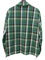 キス KITH 23SS PLAID INITIAL プレイド イニシャルK ライトアウター フロントボタン スナップボタン ステンカラー GREEN 緑 23-011-060-0007-1-0 ジャケット チェック グリーン Mサイズ 104MT-1903