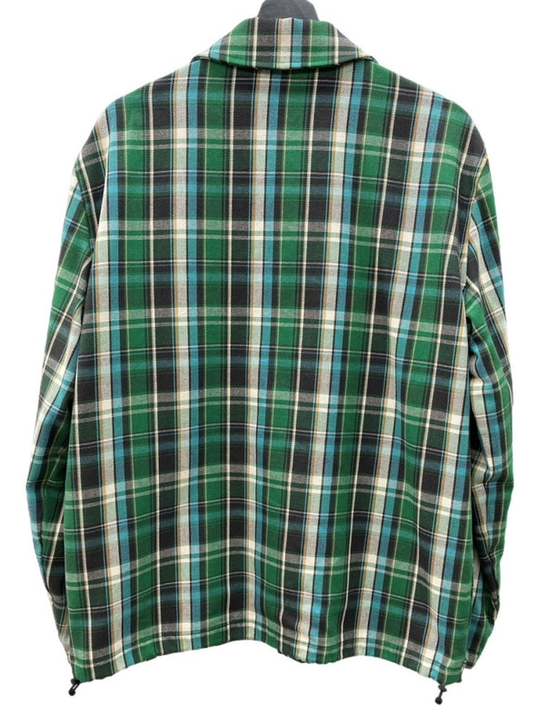 キス KITH 23SS PLAID INITIAL プレイド イニシャルK ライトアウター フロントボタン スナップボタン ステンカラー GREEN 緑 23-011-060-0007-1-0 ジャケット チェック グリーン Mサイズ 104MT-1903