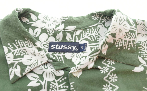 ステューシー STUSSY HAWAIIAN PATTERN SS SHIRT アロハシャツ 緑 半袖シャツ グリーン Mサイズ 103MT-1616