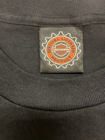 ハーレーダビッドソン Harley-Davidson cafe NEW YORK 90's 90年代 オフィシャル made in USA アメリカ製 vintage ヴィンテージ モーターサイクル バイク cv XL Tシャツ ブラック LLサイズ 101MT-3880